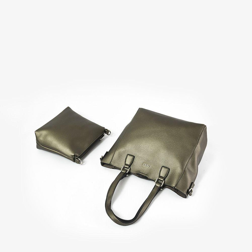 Psi Cartera Tipo Dos Asas Plateado Oscuro-2