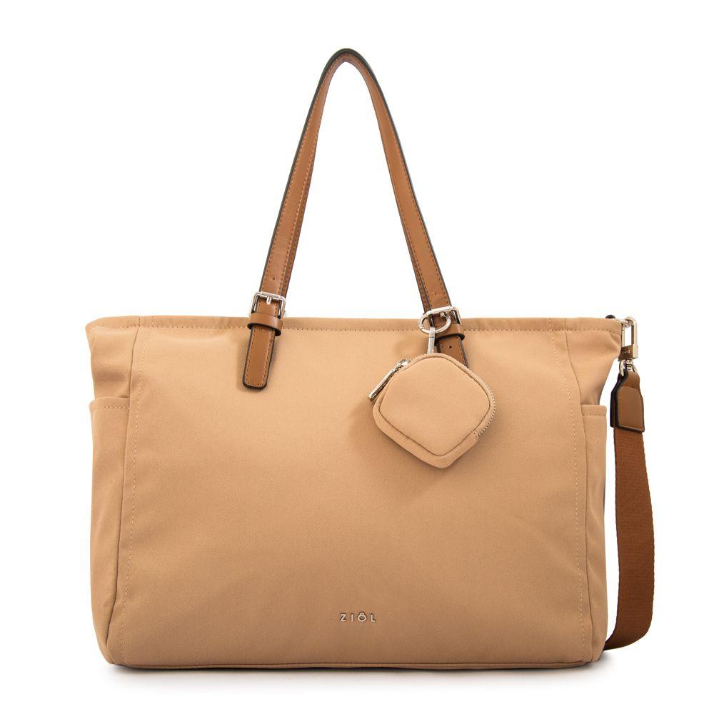 Cartera tote porta notebook marta grande beige oscuro-0