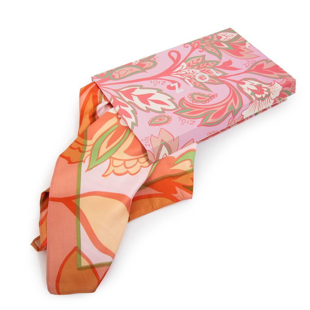 Pañuelo cuadrado clavel rosado-2