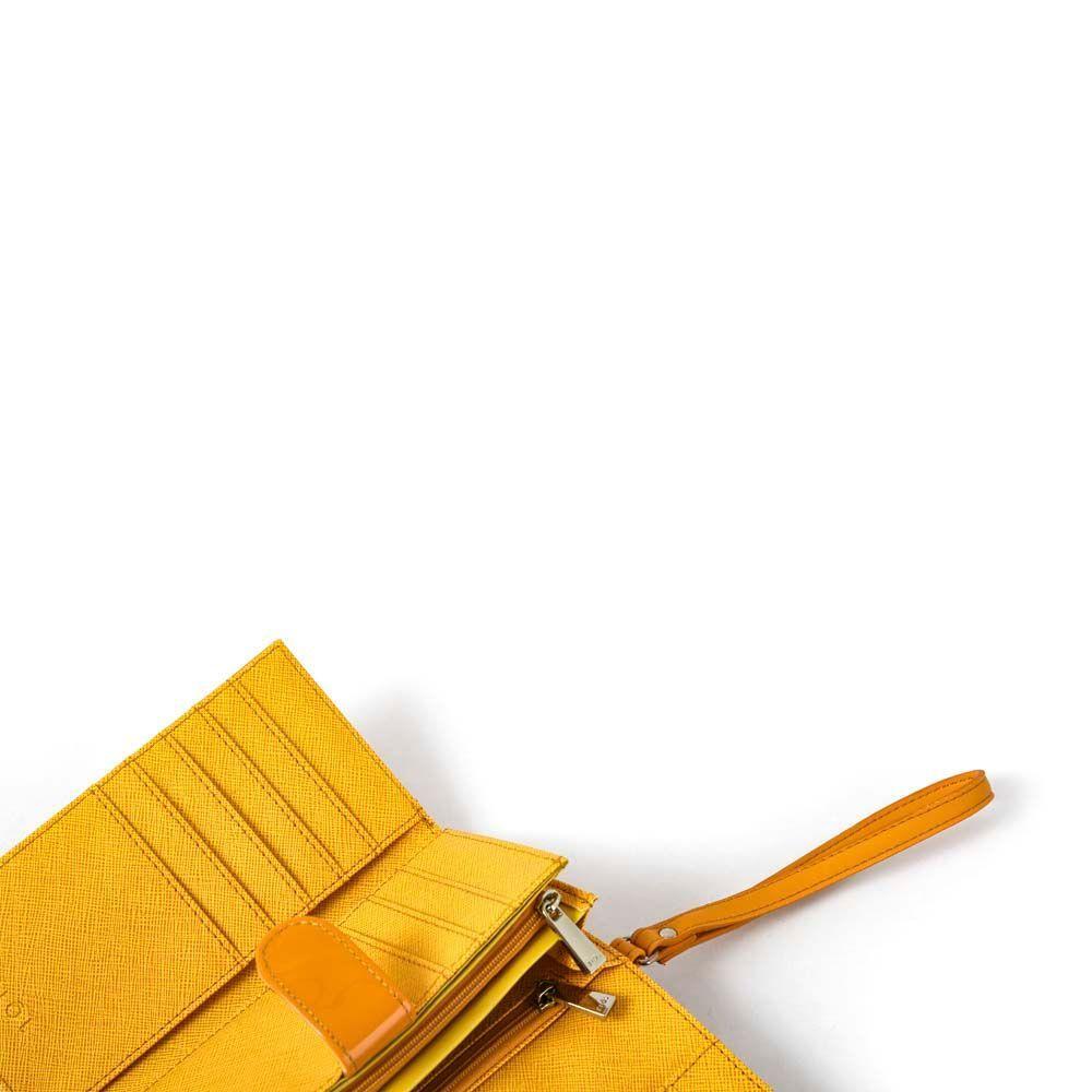 Tamarinda Billetera Acordeon Mediana Amarillo Claro-2