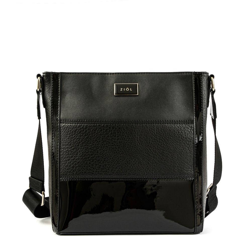 Cartera bandolera mediana clara negro-0