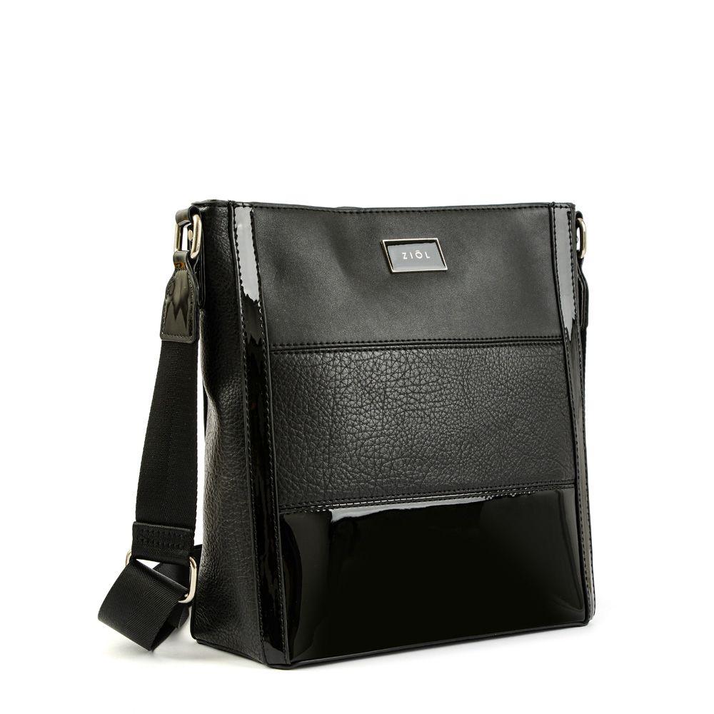 Cartera bandolera mediana clara negro-1