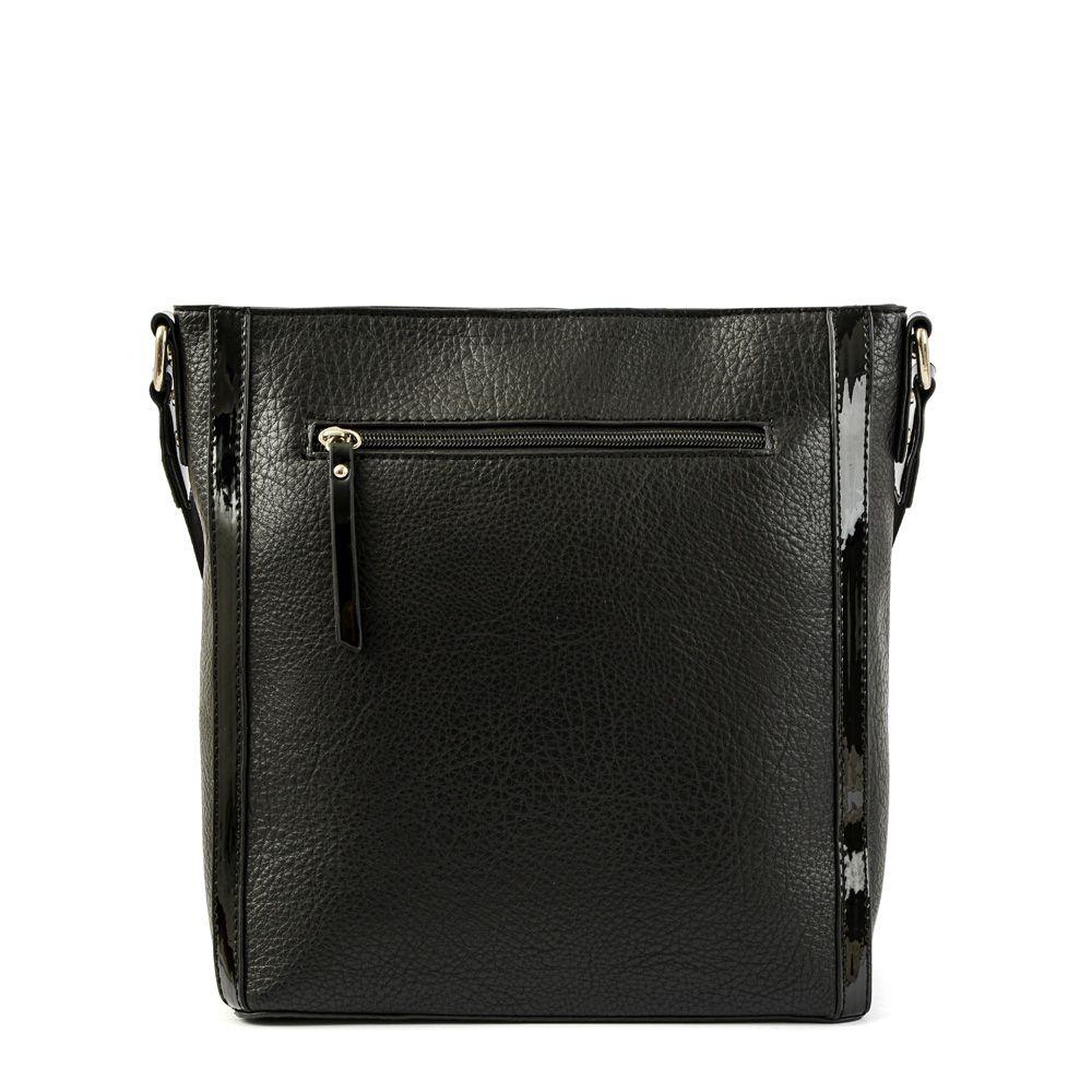 Cartera bandolera mediana clara negro-2
