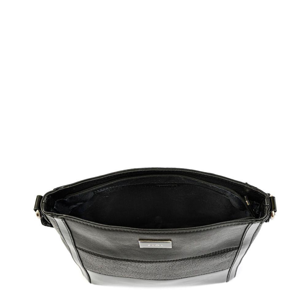 Cartera bandolera mediana clara negro-3