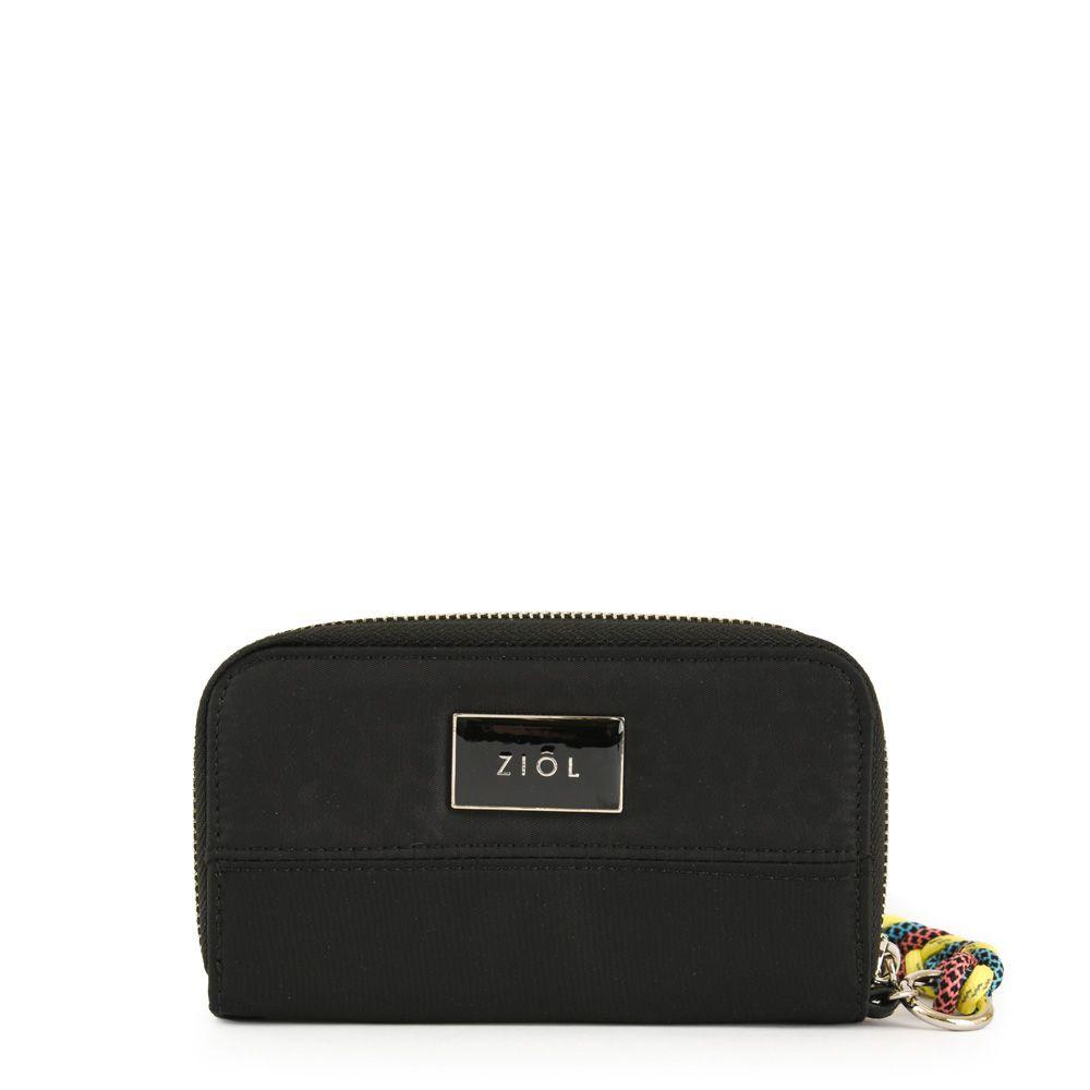 Billetera cierre exterior mediana browalia negro-0