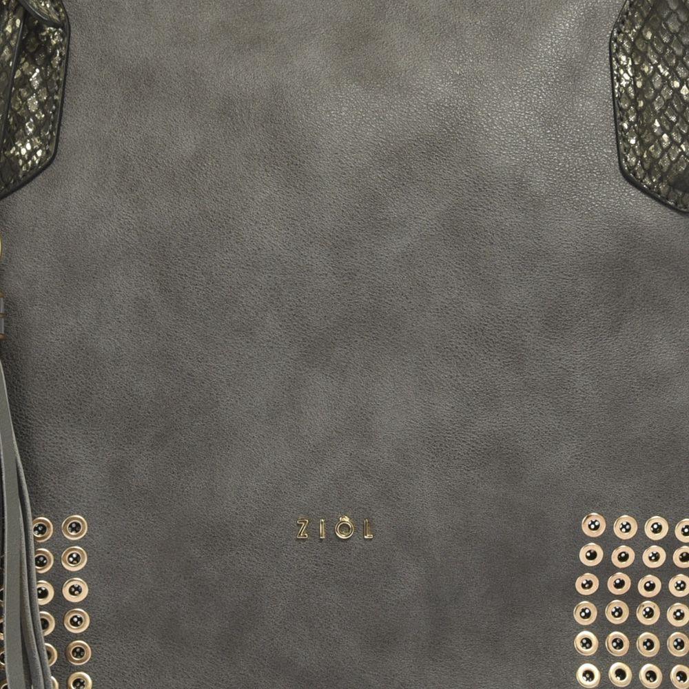 Alvis Cartera Tipo Dos Asas Shopping Gris Oscuro-3