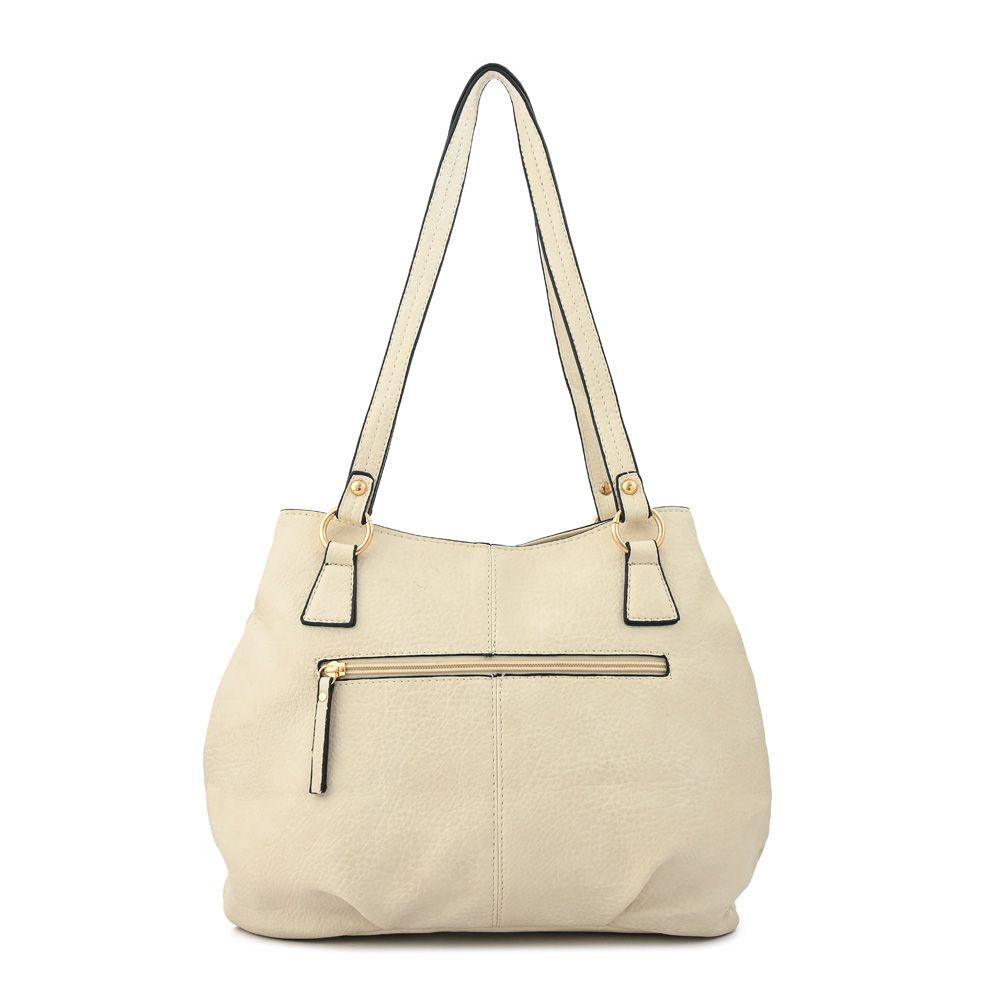 Cartera dos asas tres divisiones grande zahara blanco crudo-2