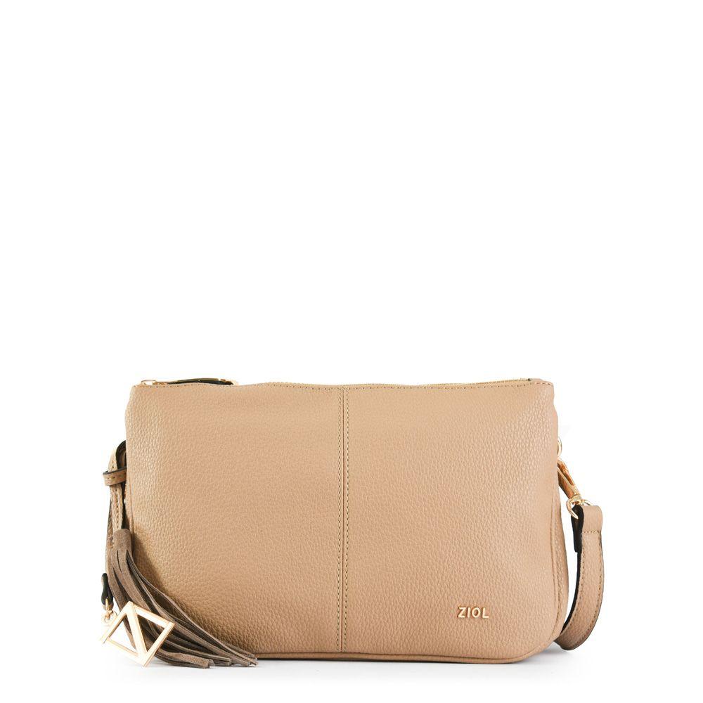 Cartera bandolera pequeña anieli beige oscuro-0
