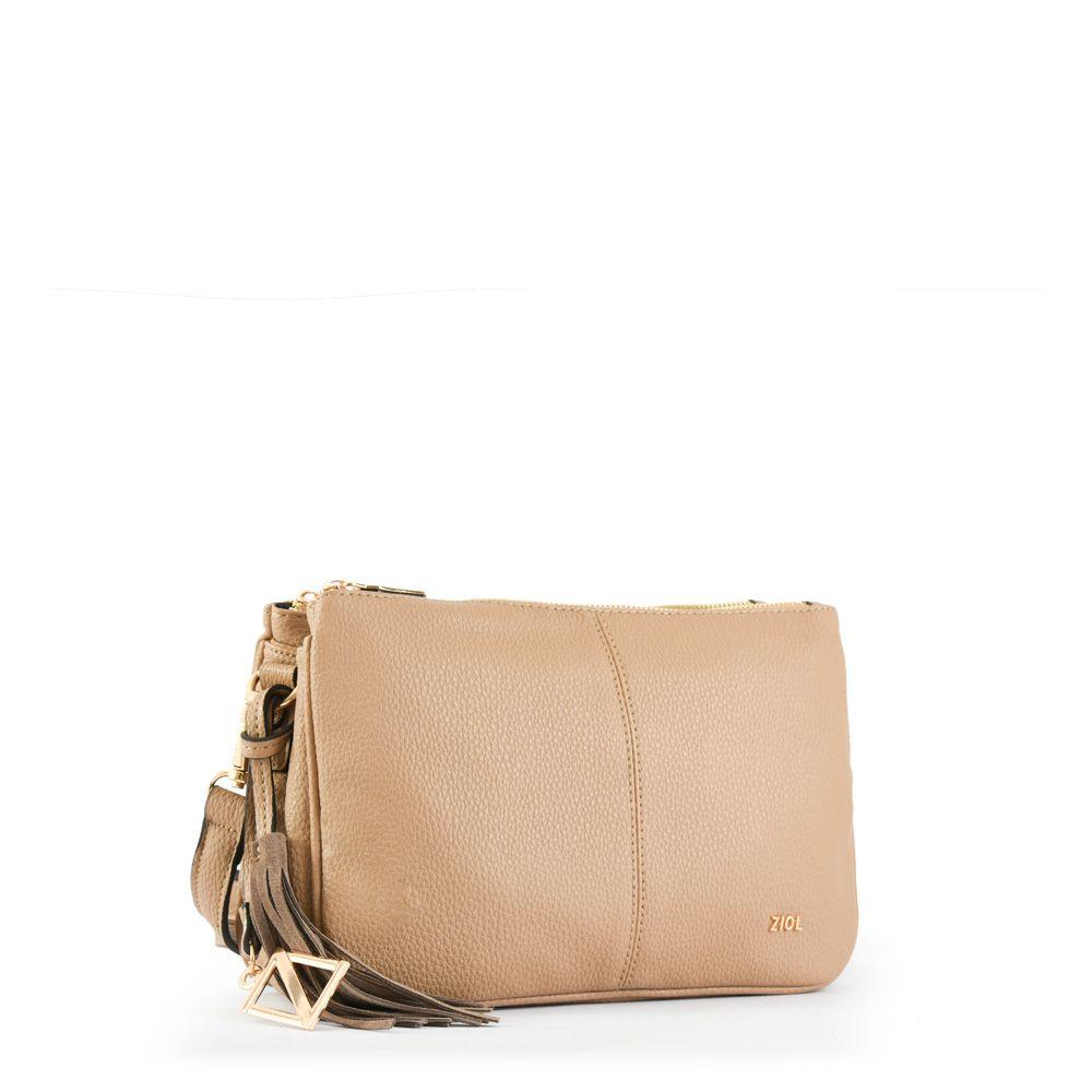 Cartera bandolera pequeña anieli beige oscuro-1