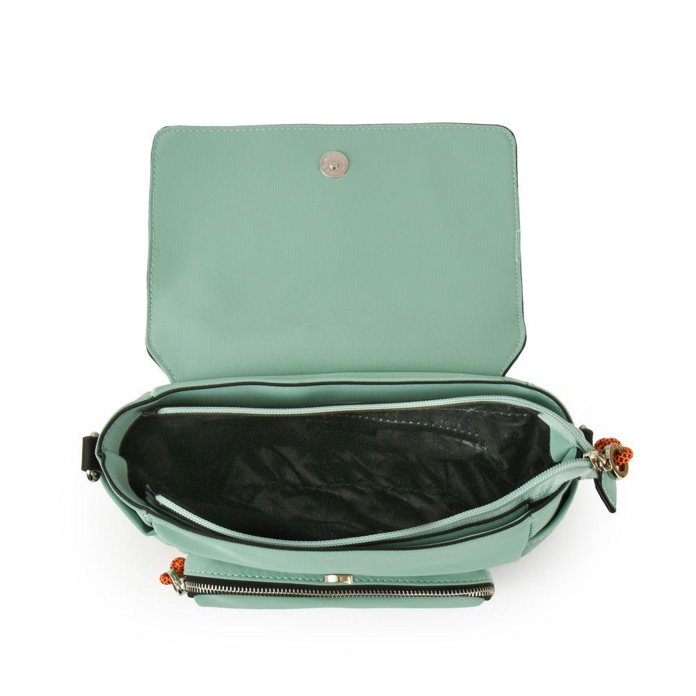 Cartera bandolera con tapa mediana lina verde agua-3