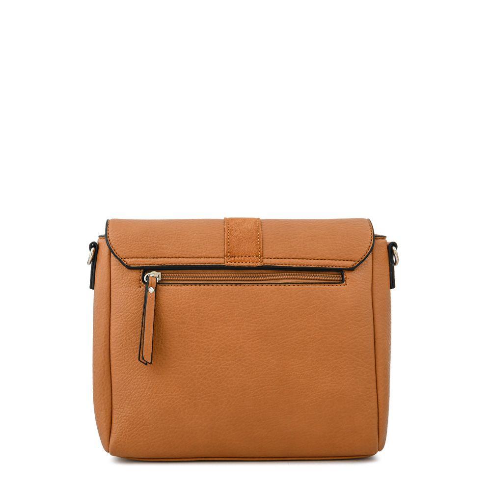 Cartera bandolera con tapa pequeña althea camel-2