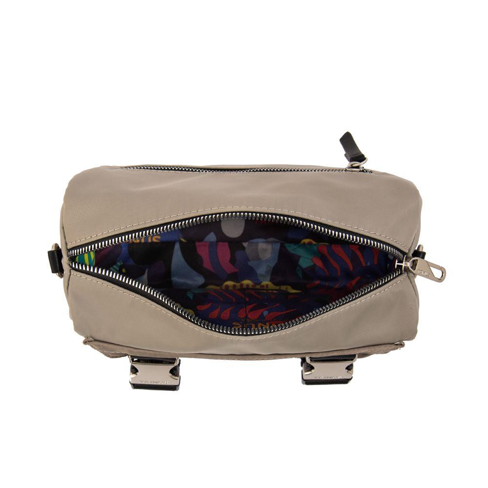 Cartera bandolera college pequeña taupe-3