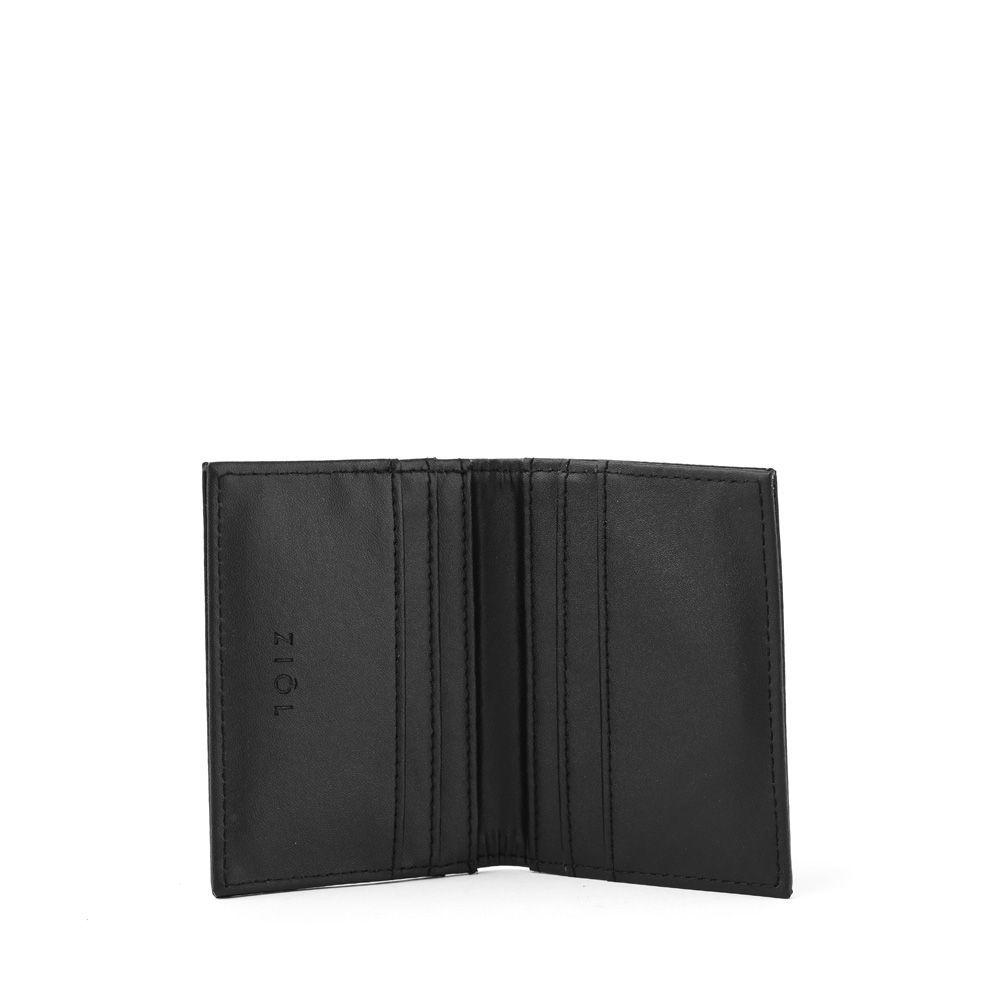 Isparta Tarjetero Con Ventana Negro-3