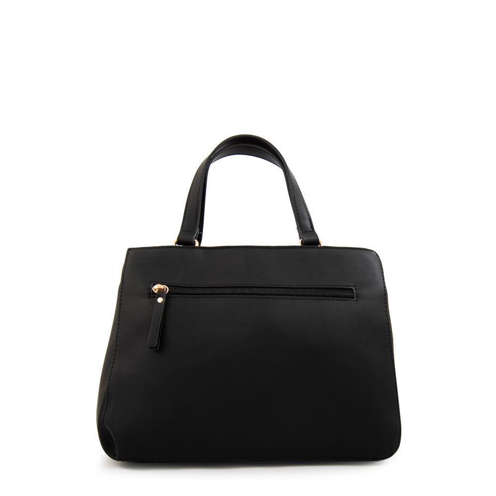 Cartera tote con tapa sofy mediana negro-2