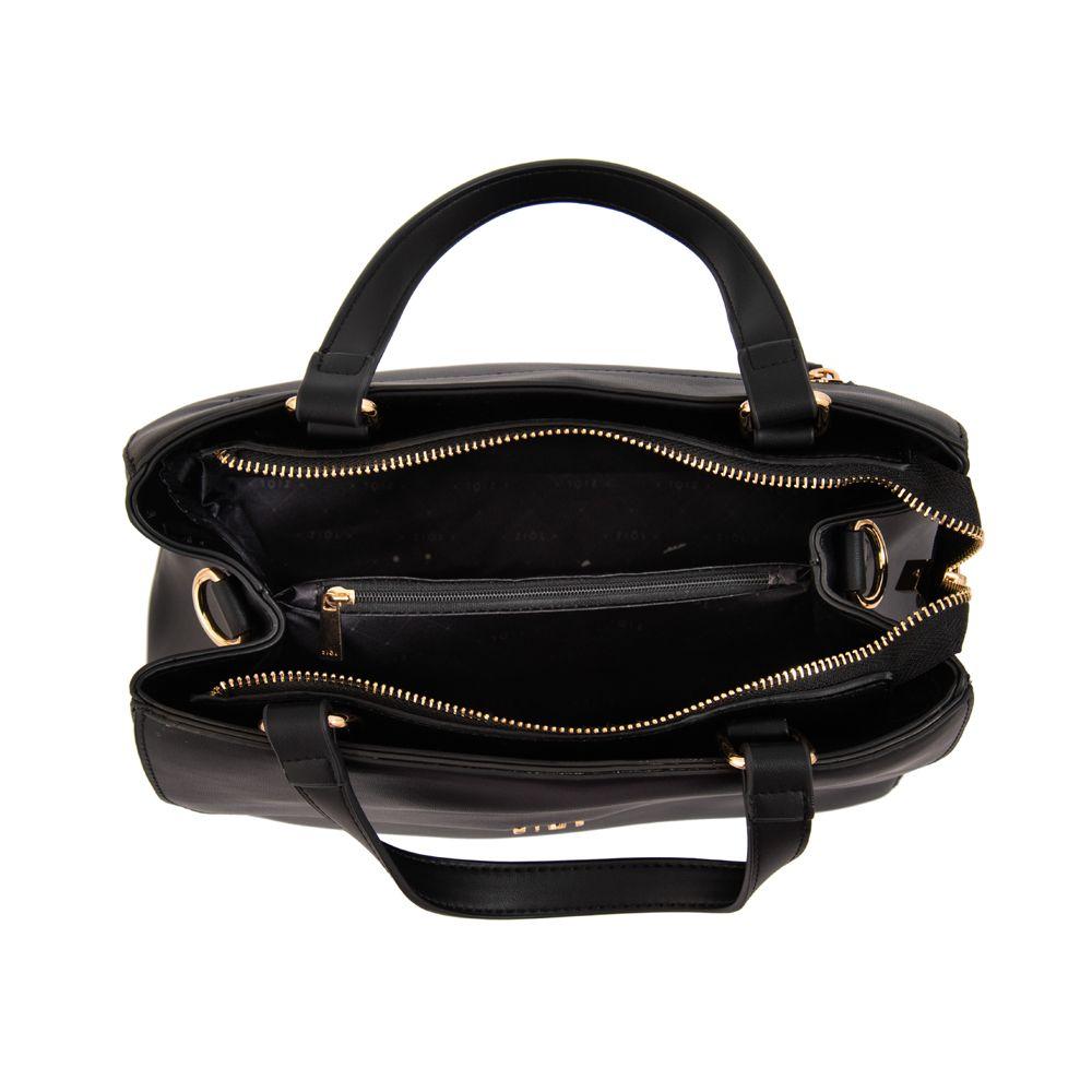 Cartera tote con tapa sofy mediana negro-3
