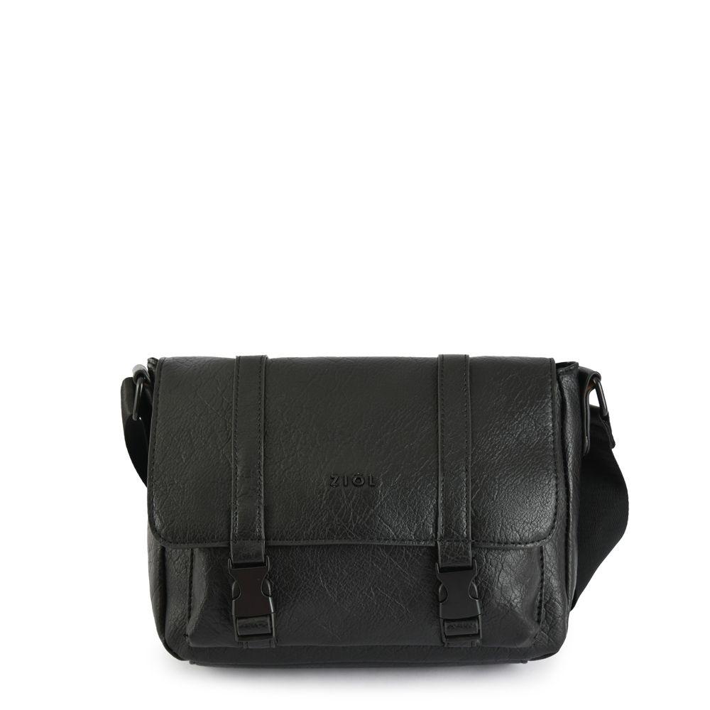 Cartera bandolera con tapa mediana blanchette negro-0