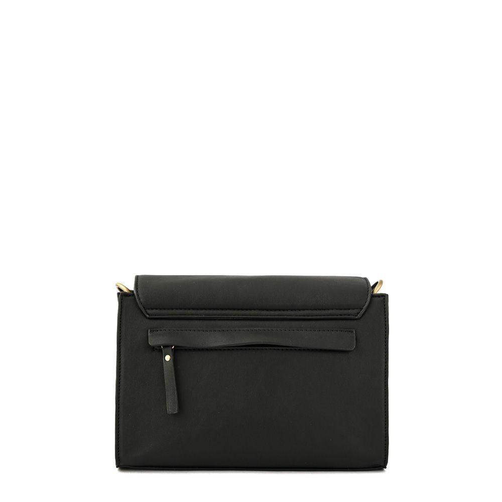 Cartera bandolera con tapa pequeña tesea negro-2