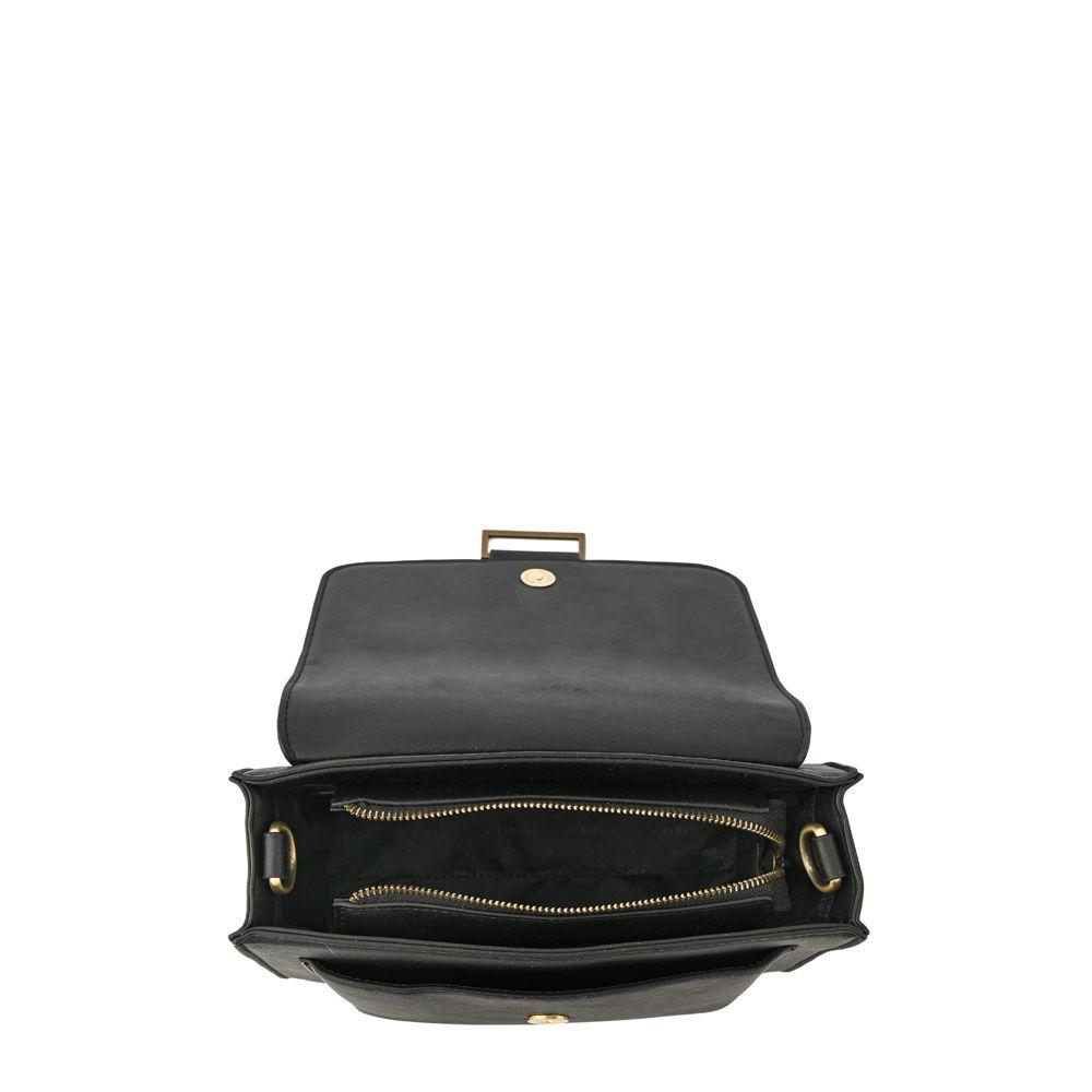 Cartera bandolera con tapa pequeña tesea negro-3