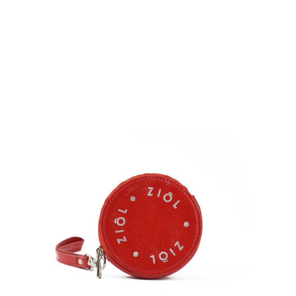 Automne Monedero Redondo Pequeño Rojo-0