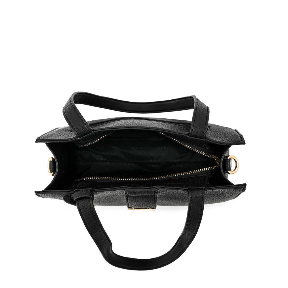 Cartera dos asas mediana creta negro-3
