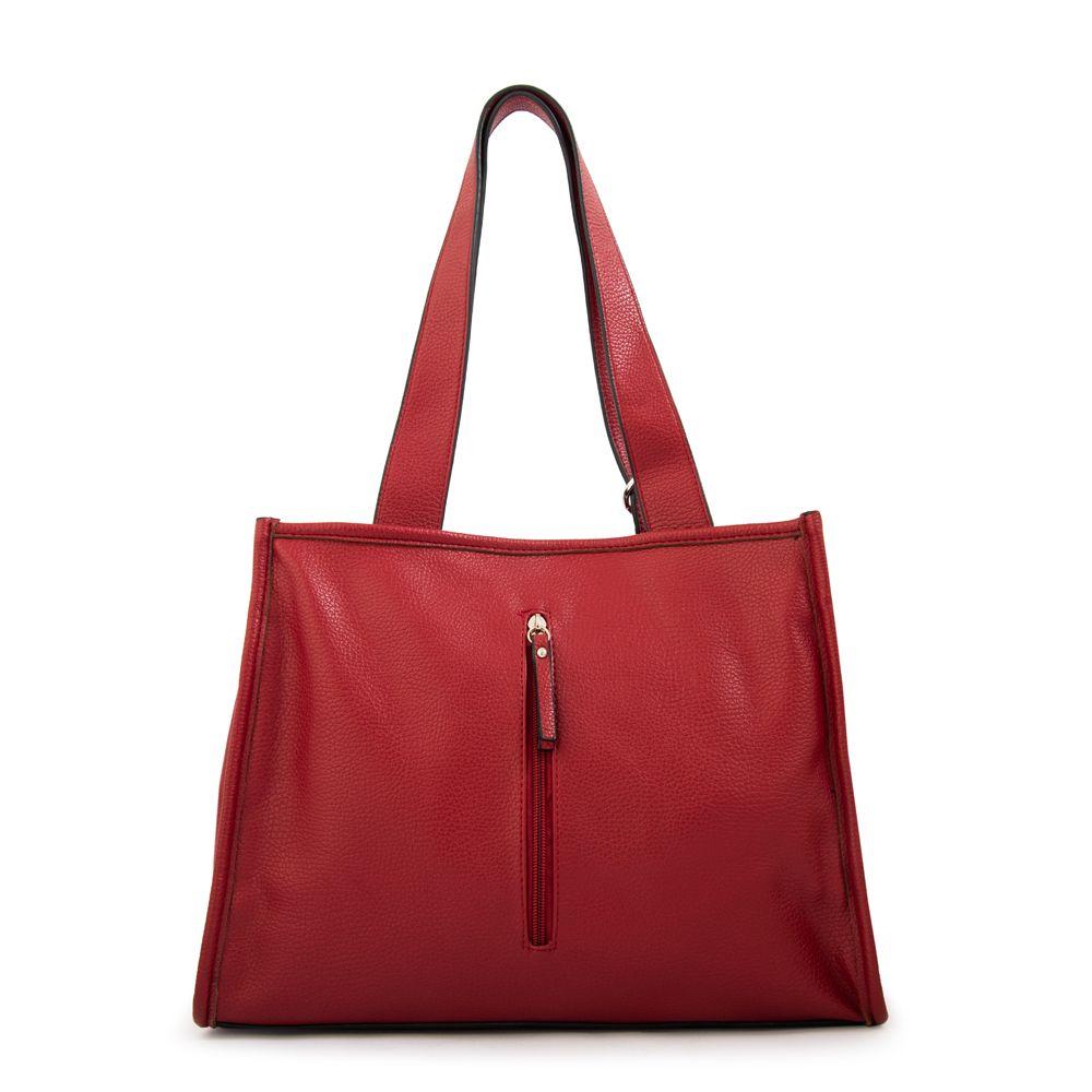 Cartera tote renatta mediana rojo oscuro-2