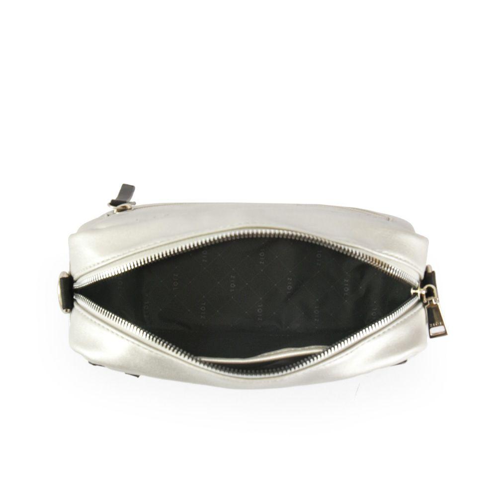 Cartera bandolera mediana tami plateado-3