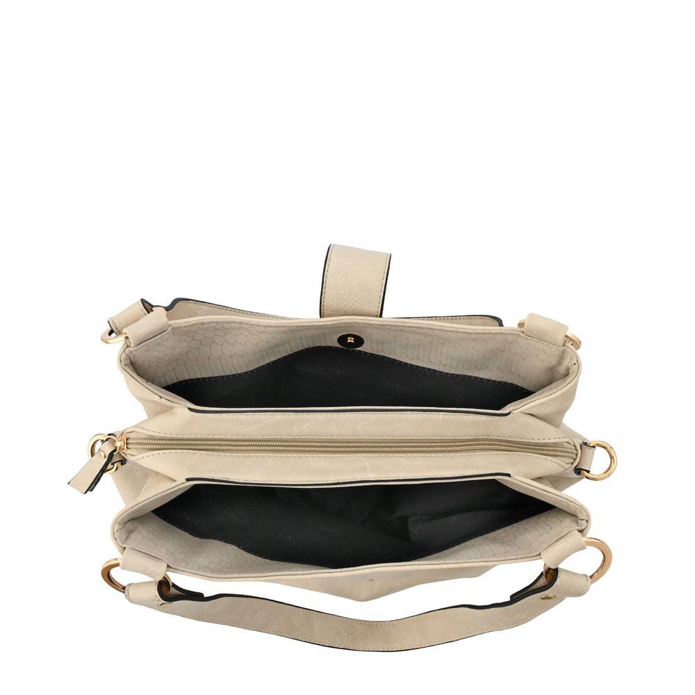 Cartera dos asas tres divisiones mediana alida blanco crudo-3