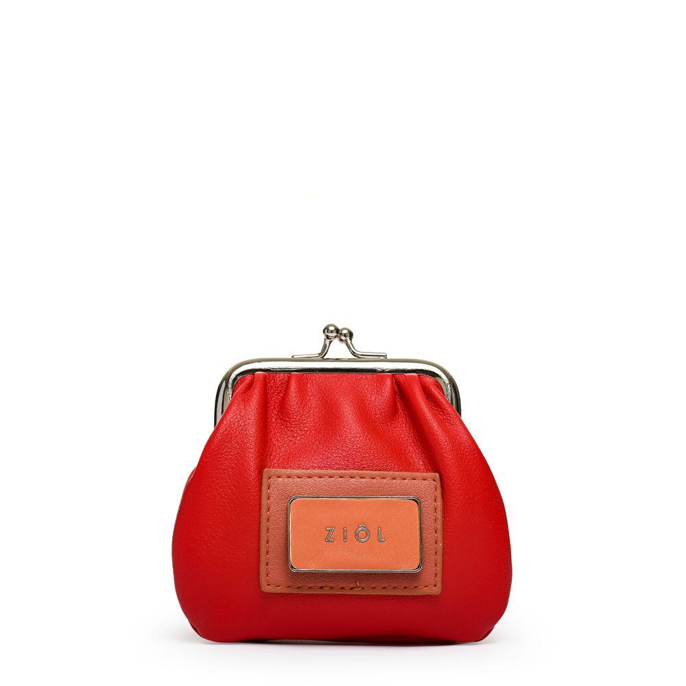 Monedero pellizco pequeña alanya rojo-1