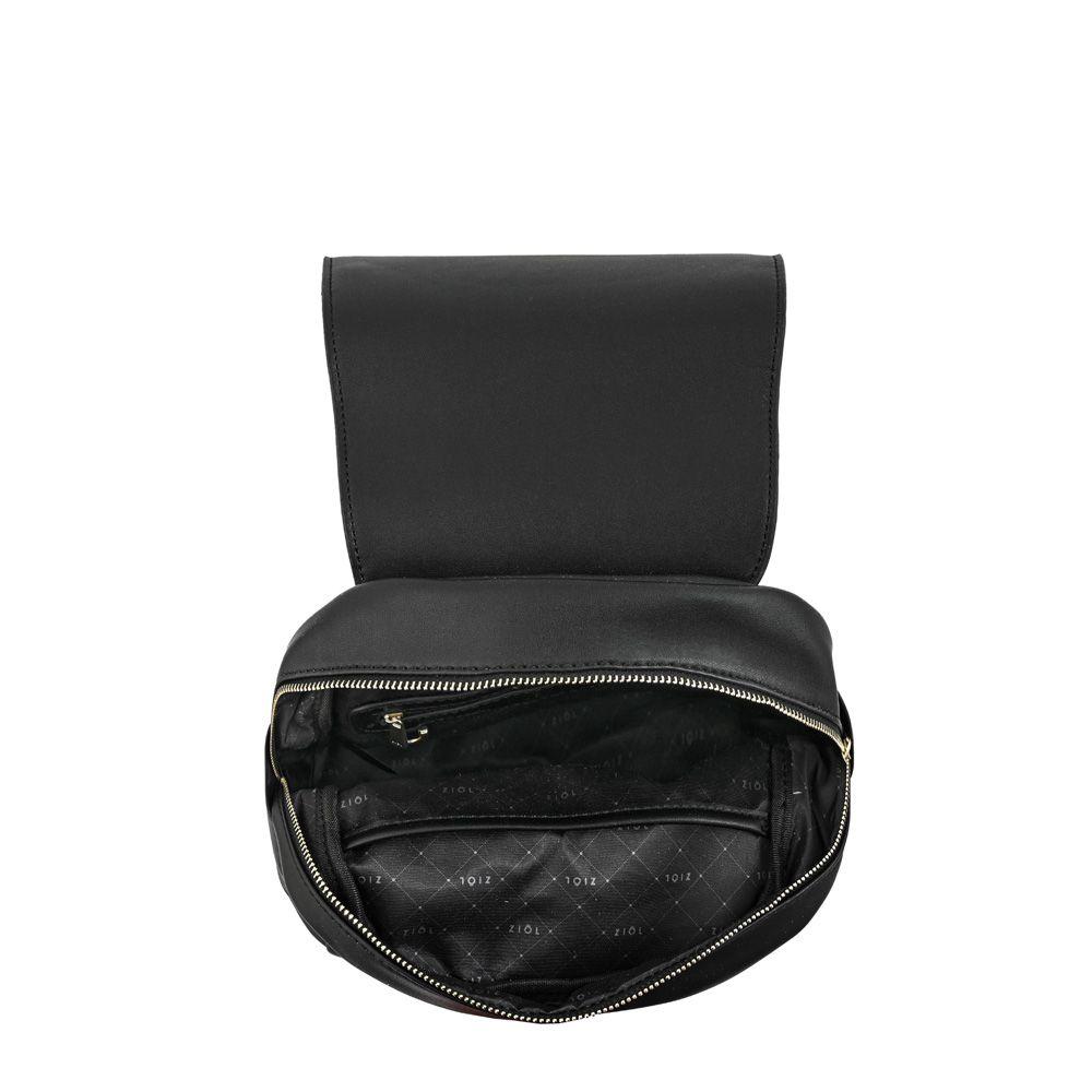 Mochila con tapa mediana agata negro especial-3