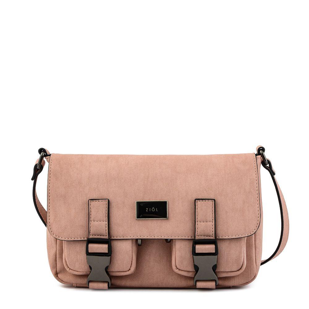 Cartera bandolera con tapa pequeña dina rosa viejo-0