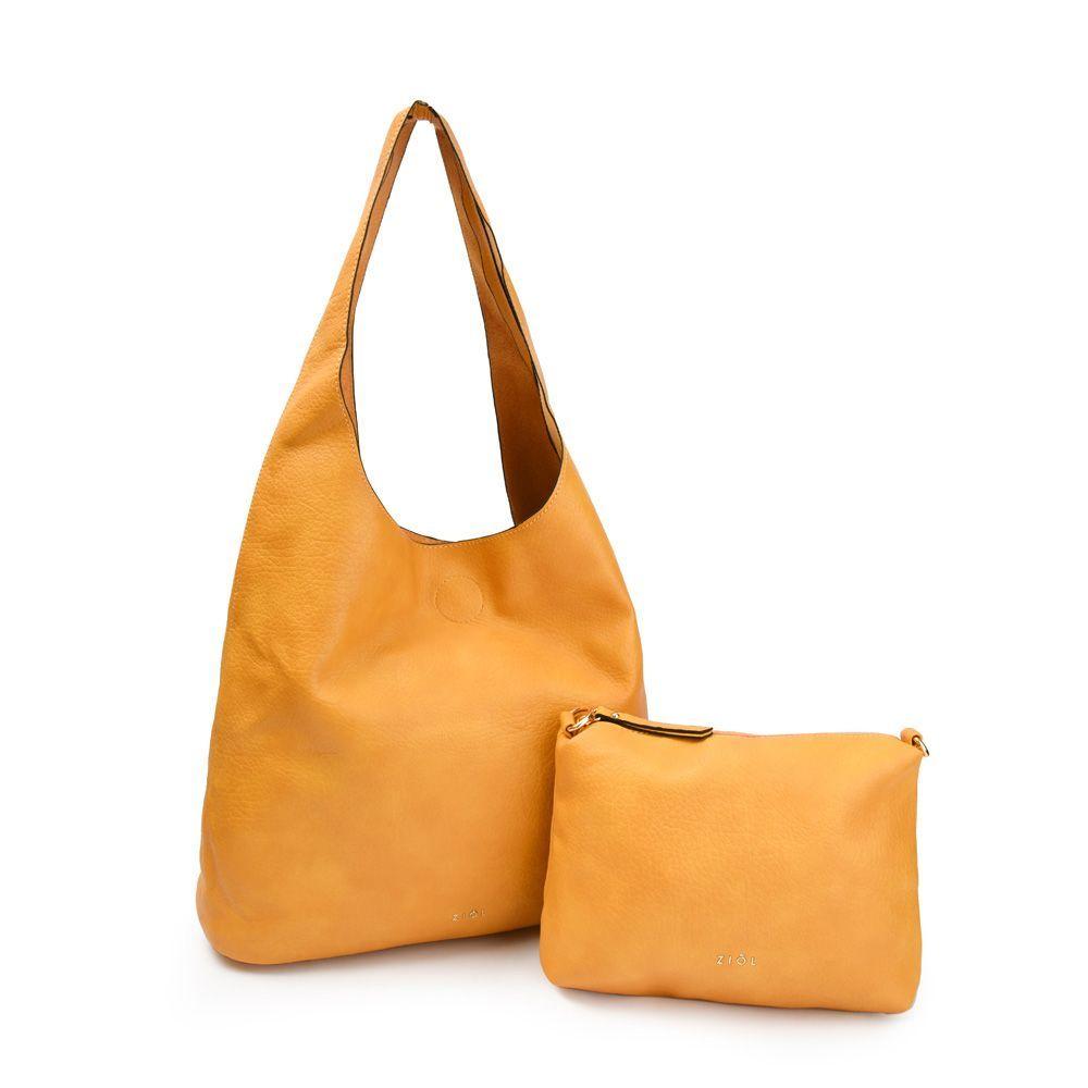 Prudens Cartera Bolso Oval Grande Mostaza-2