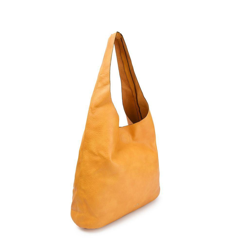 Prudens Cartera Bolso Oval Grande Mostaza-1