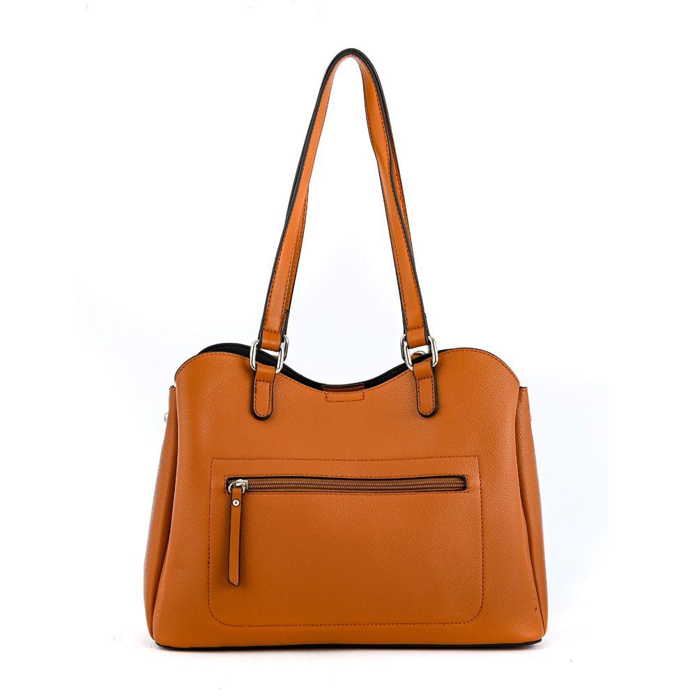 Cartera dos asas tres divisiones grande malva café-2