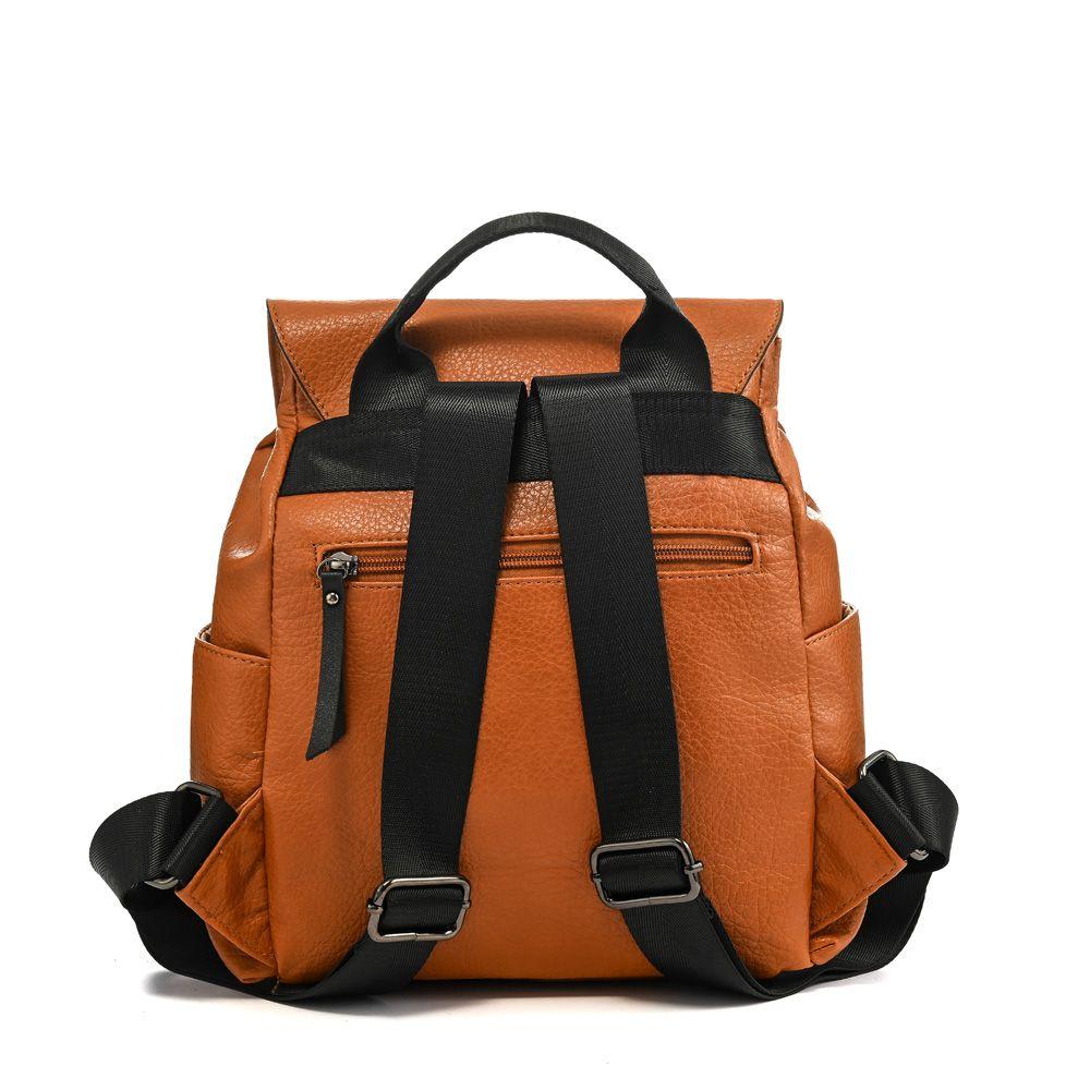 Mochila con tapa mediana aitina camel-2
