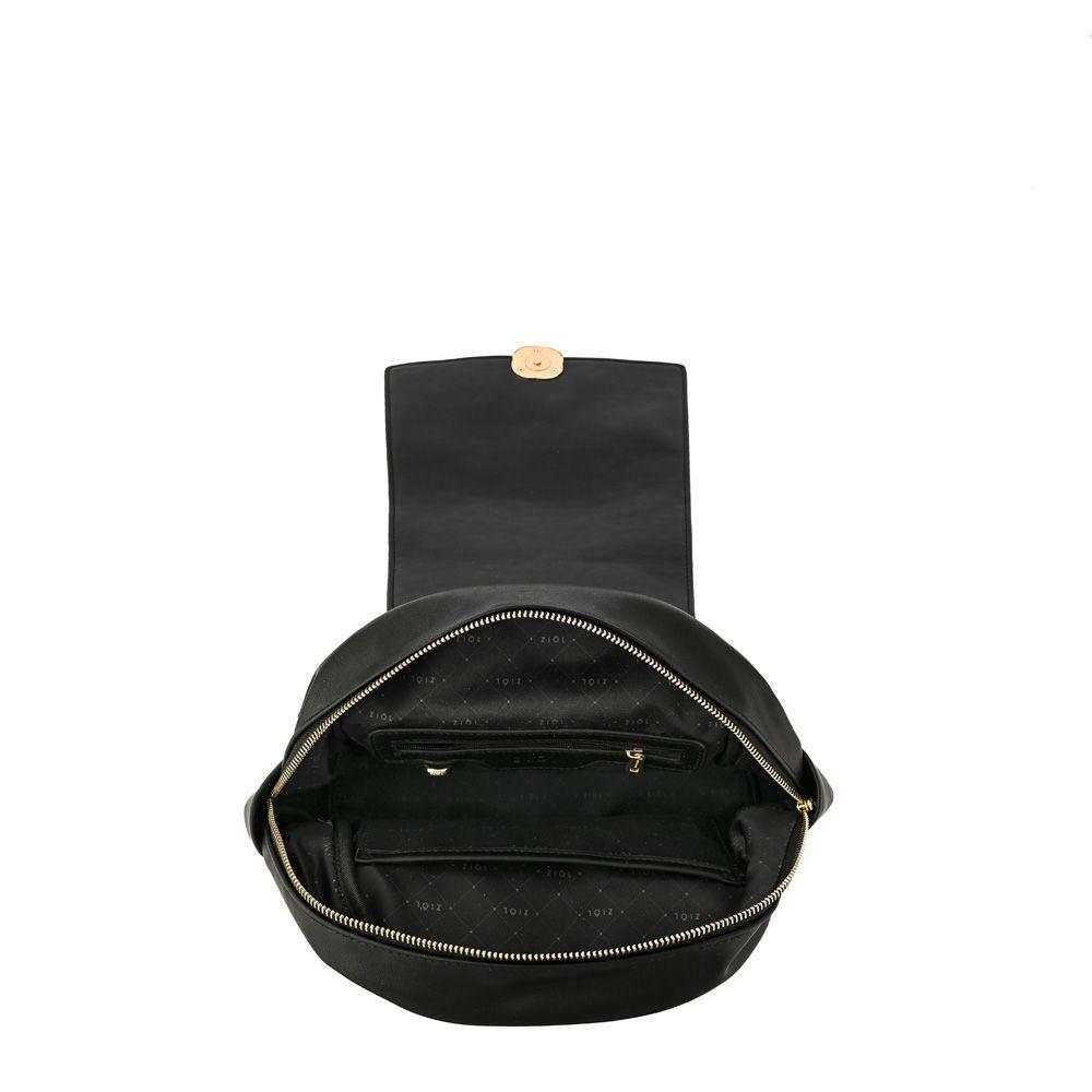 Mochila con tapa mediana agata negro-3