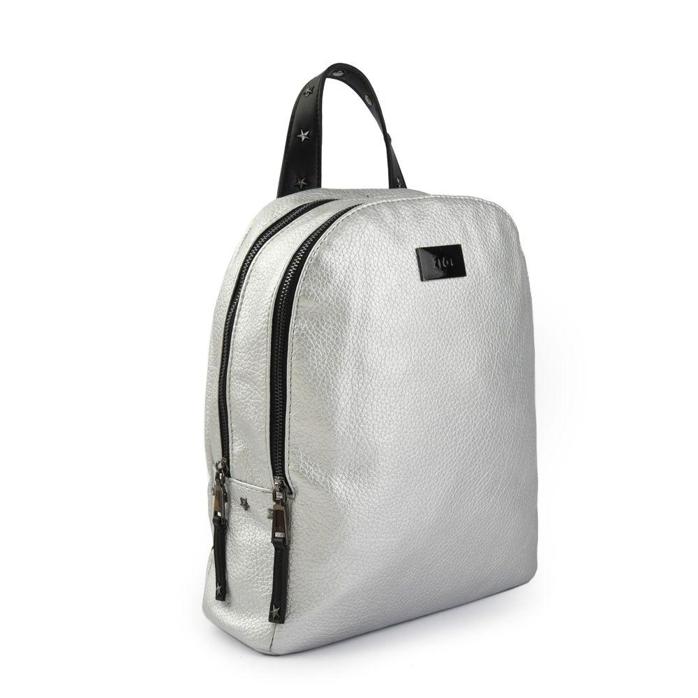 Platinum Mochila Mediana Plateado-1