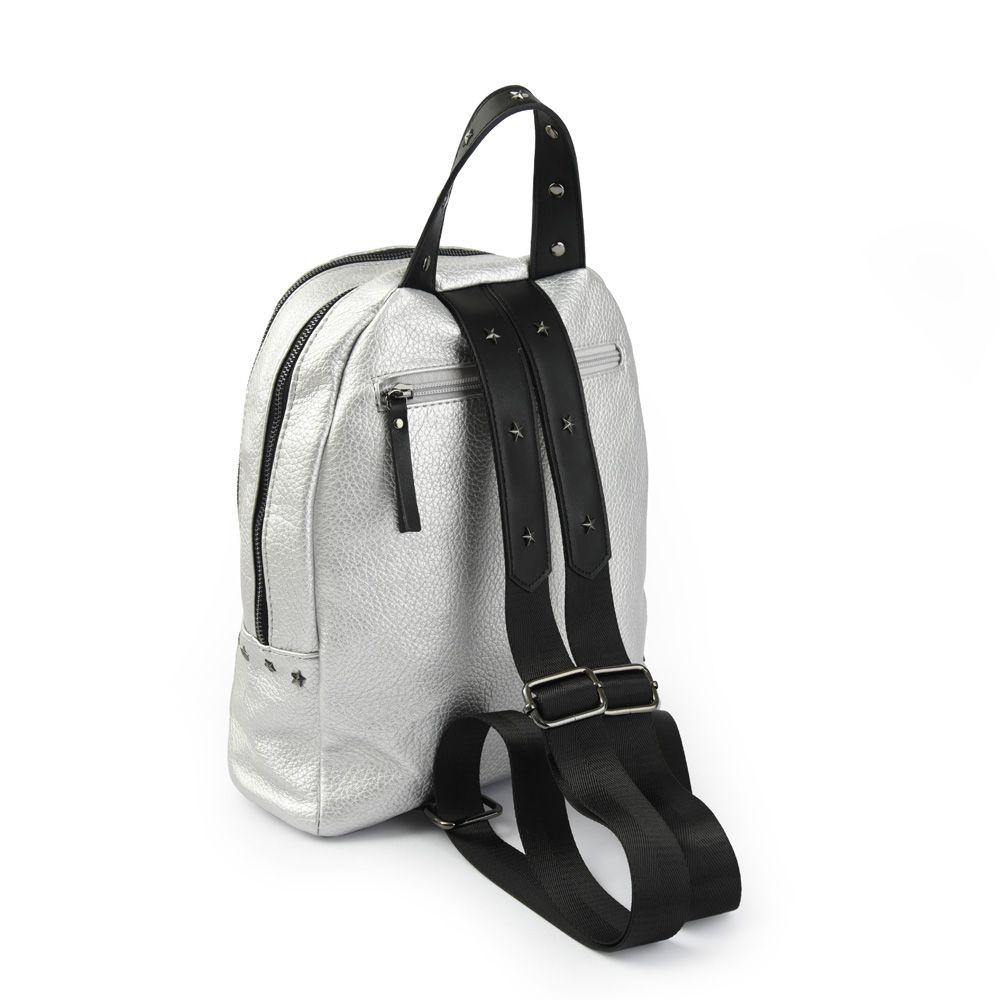 Platinum Mochila Mediana Plateado-3