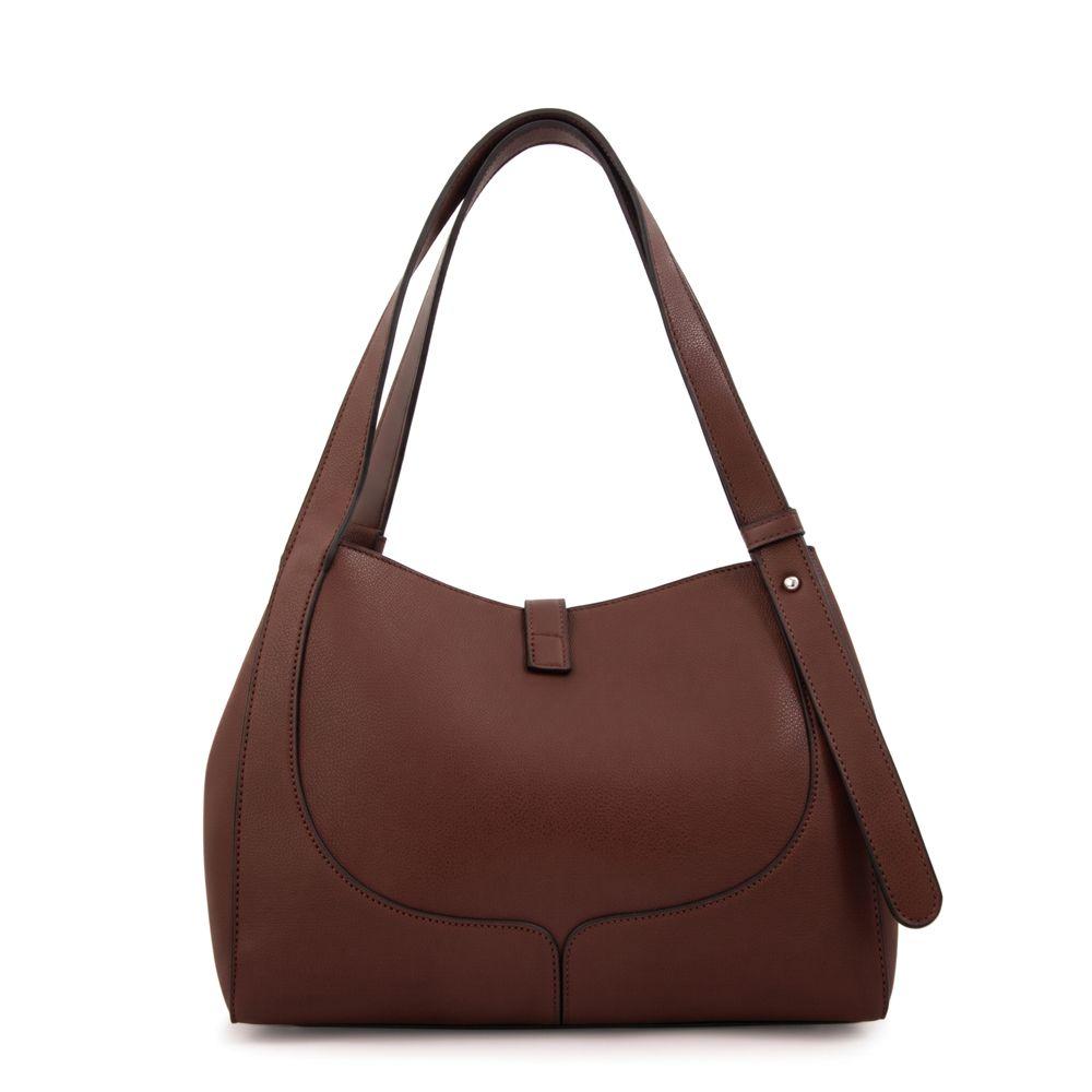 Cartera tote carey pequeña café oscuro-2