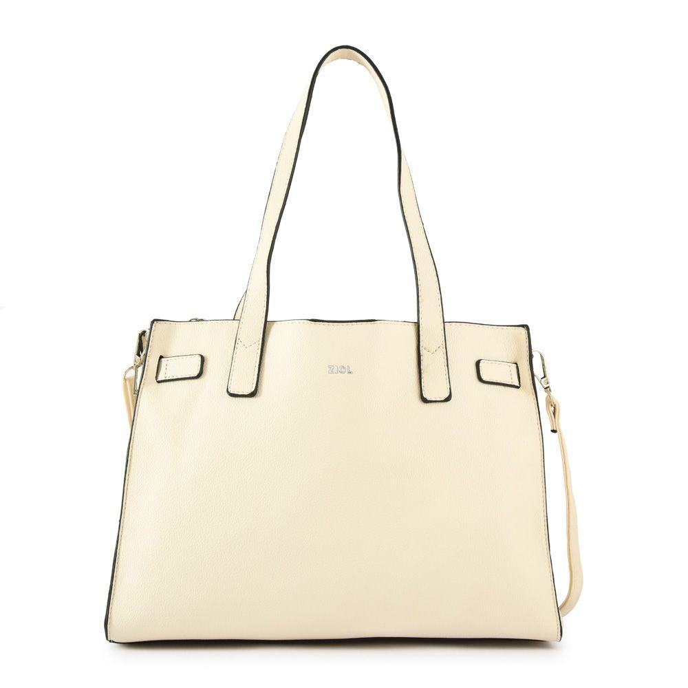 Cartera dos asas mediana rosaire blanco crudo-0