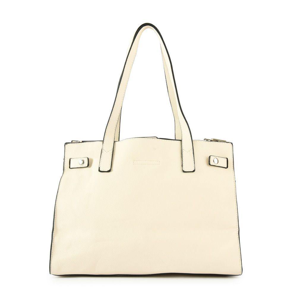 Cartera dos asas mediana rosaire blanco crudo-2