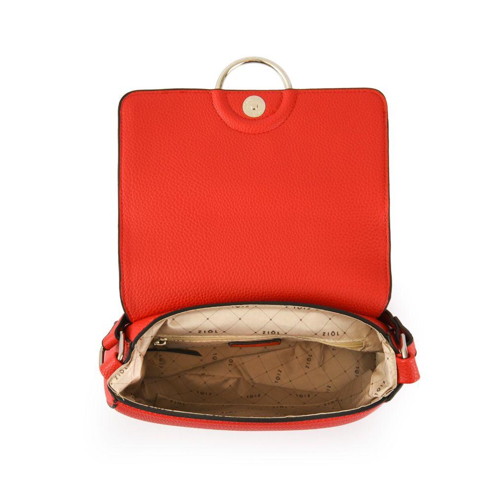 Cartera bandolera con tapa pequeña sophie rojo-3