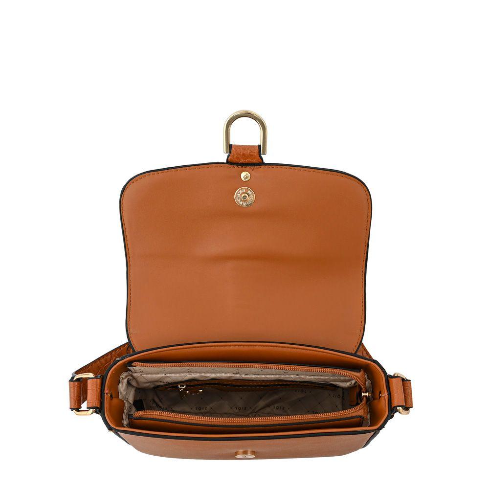 Cartera bandolera con tapa pequeña federica camel-3