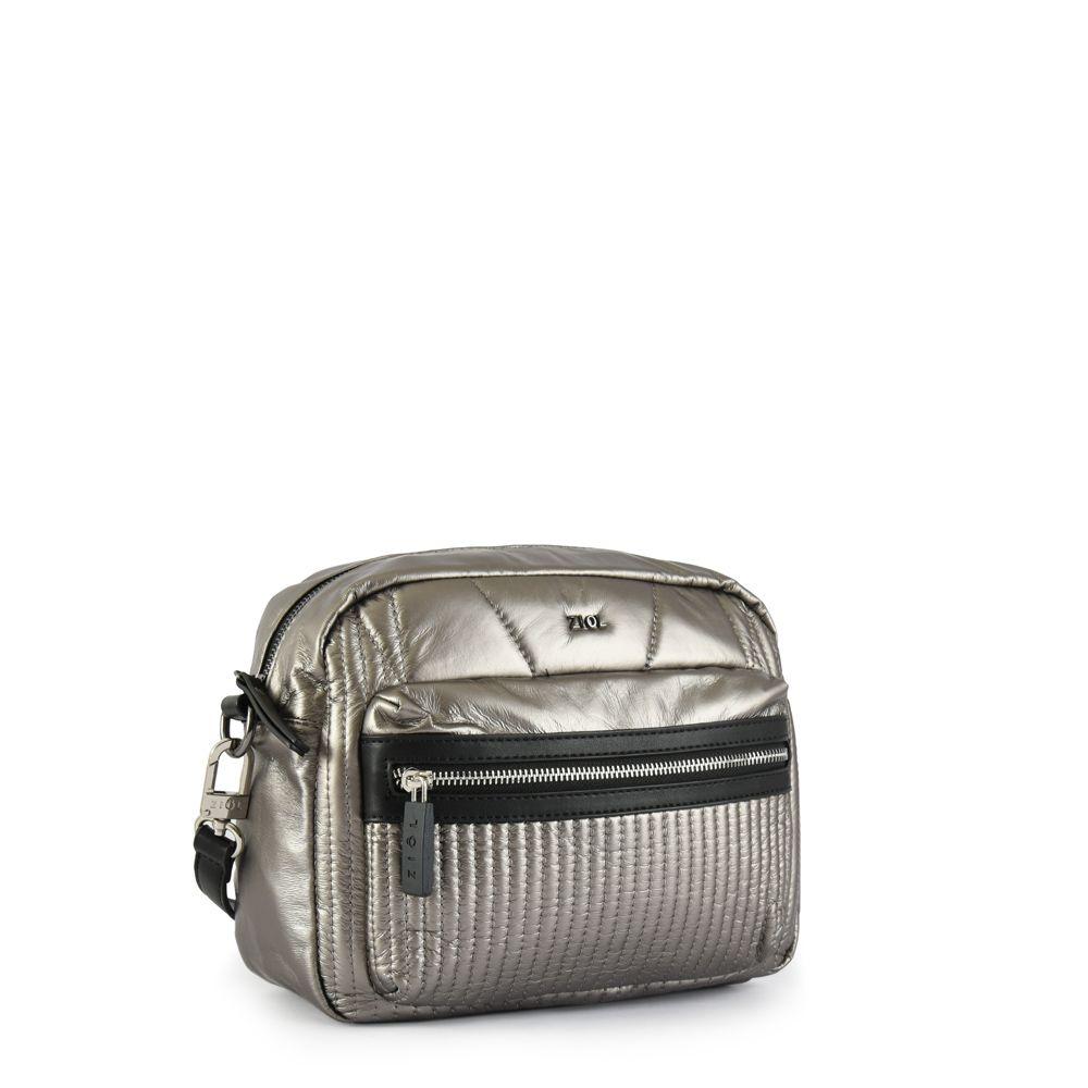 Bandolera Noelia Pequeña Plateado Oscuro Ziol-1