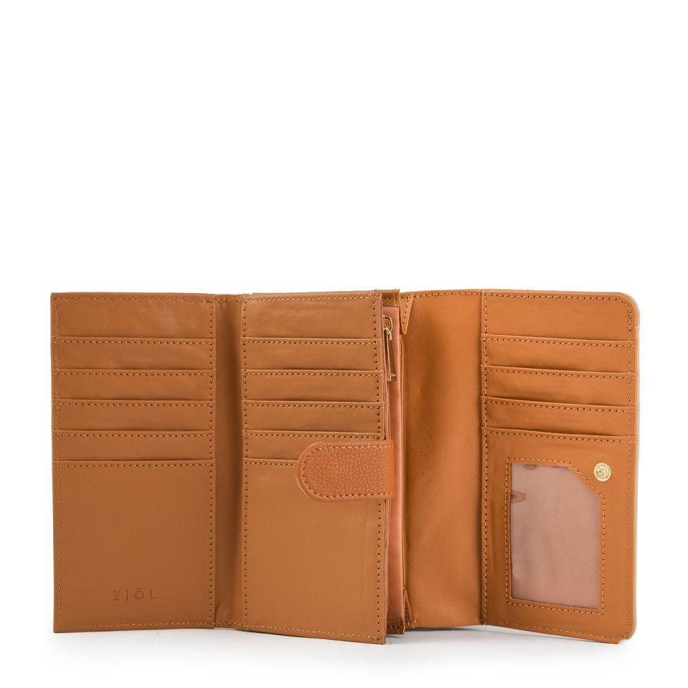 Billetera acordeon mediana laisse camel-4