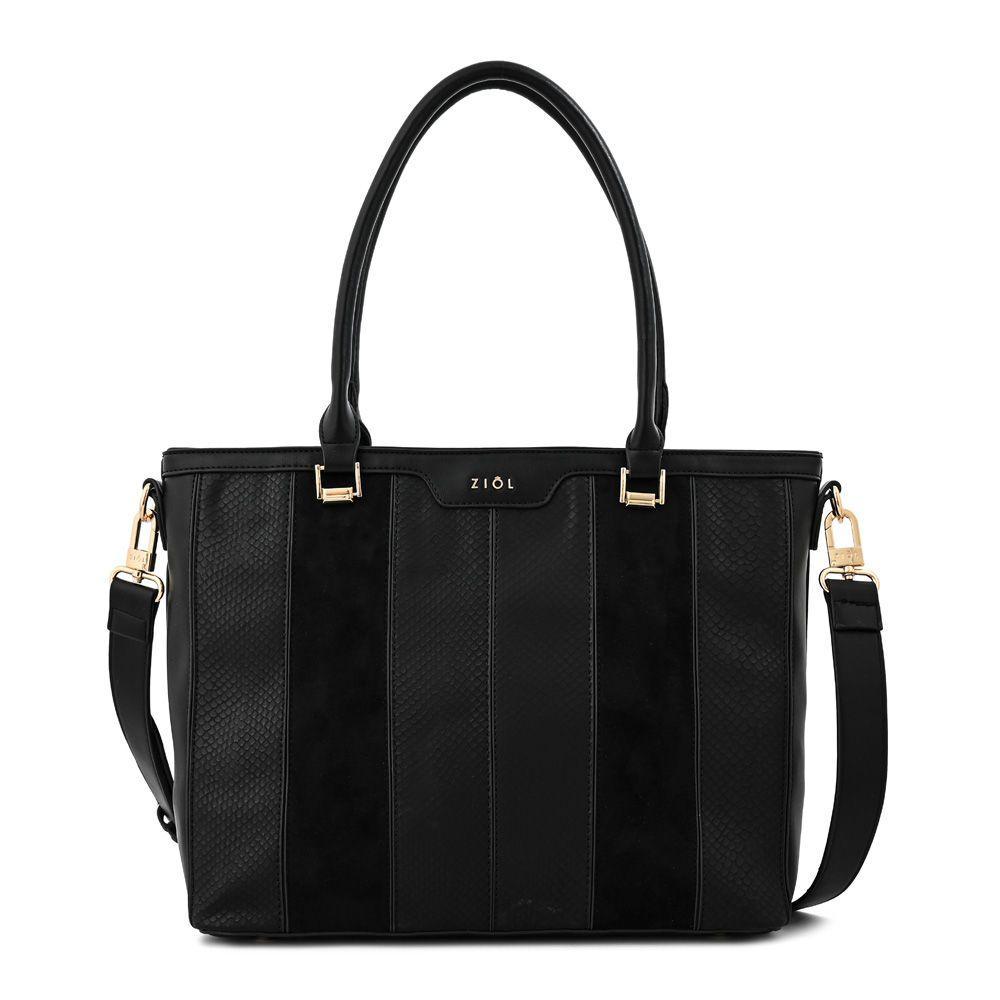 Cartera dos asas porta notebook grande bony negro-0