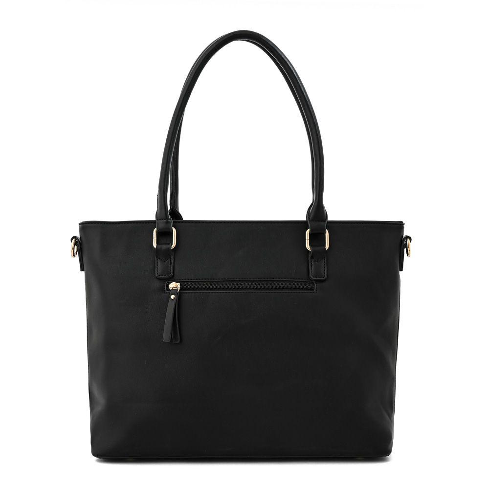 Cartera dos asas porta notebook grande bony negro-2