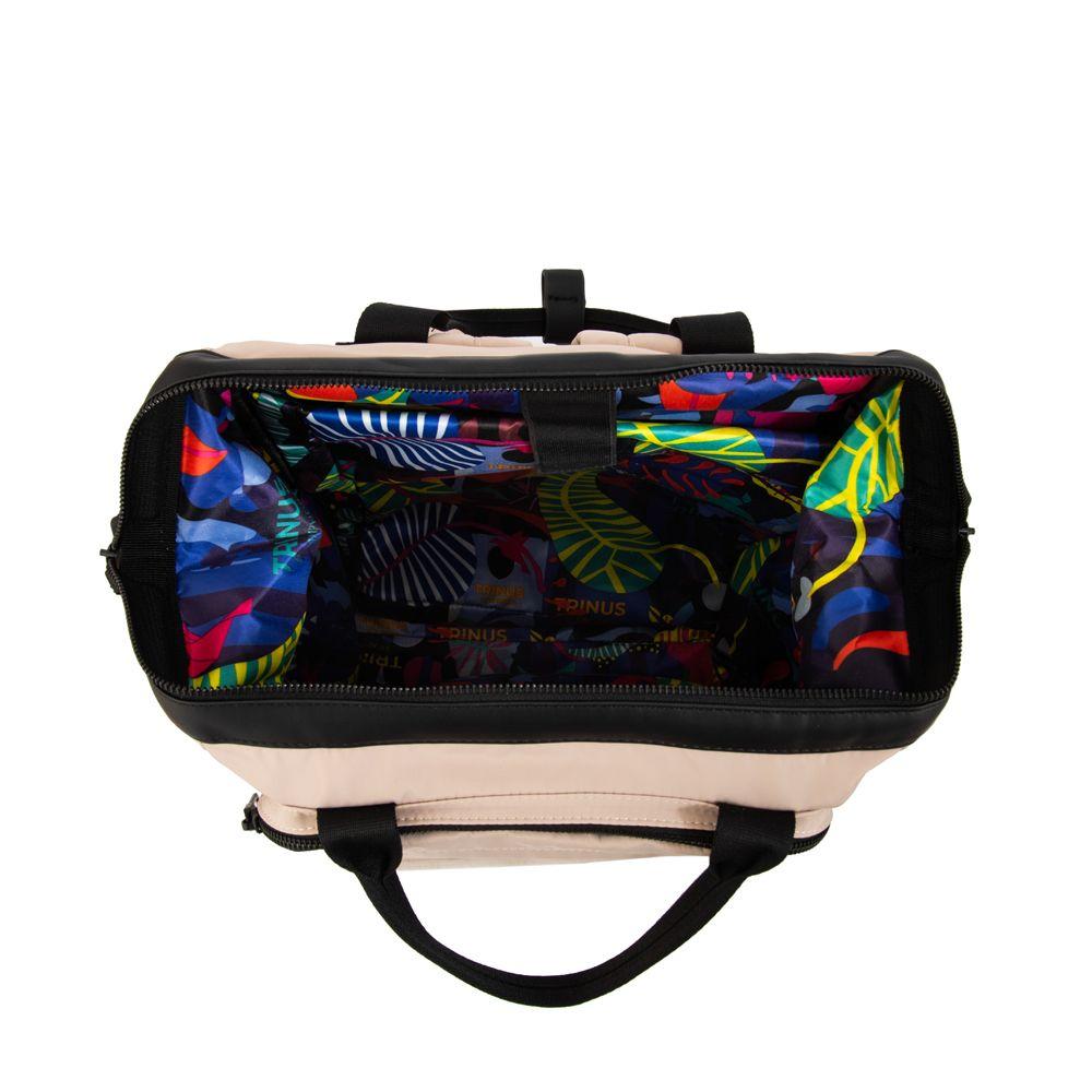 Mochila con colgante pilar grande beige-3