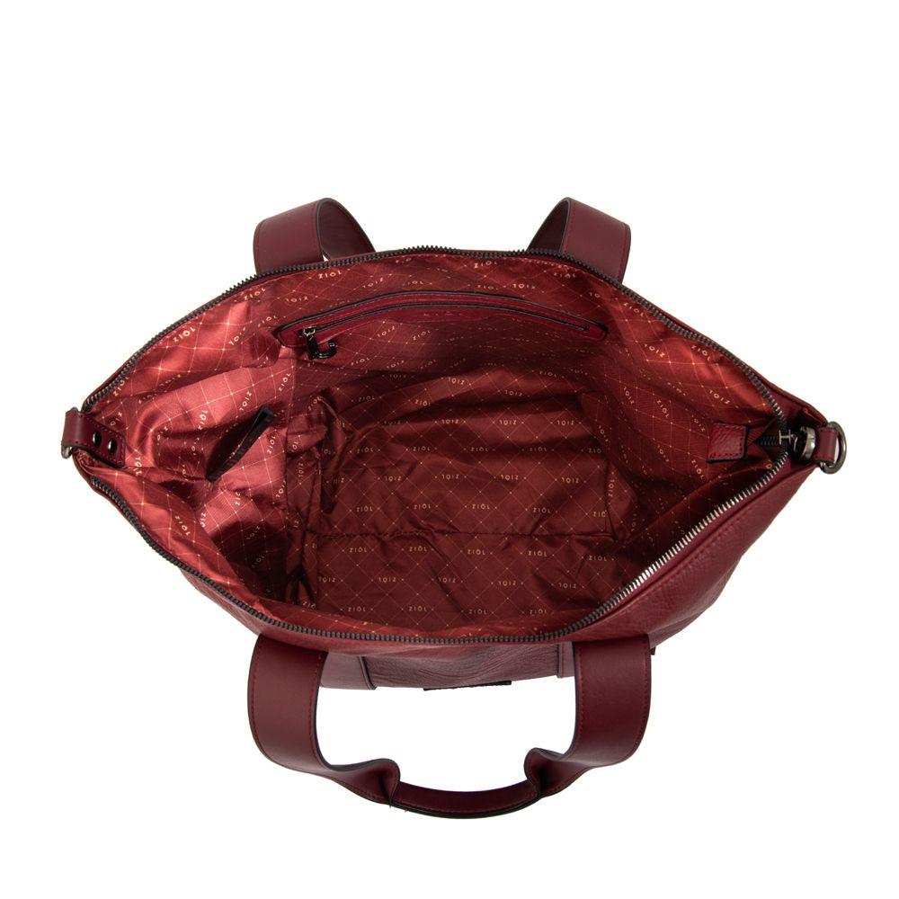 Cartera tote nelly grande rojo oscuro-3