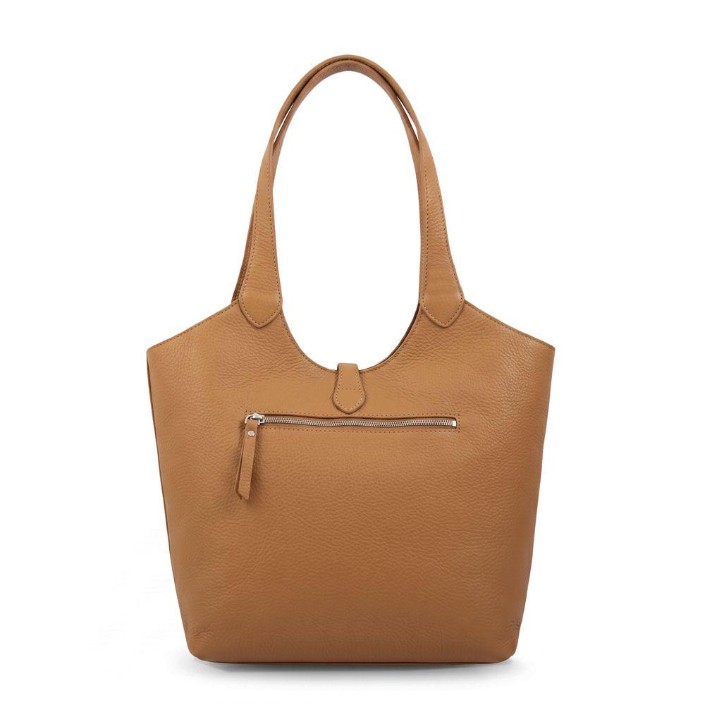 Cartera tote carra camel-2