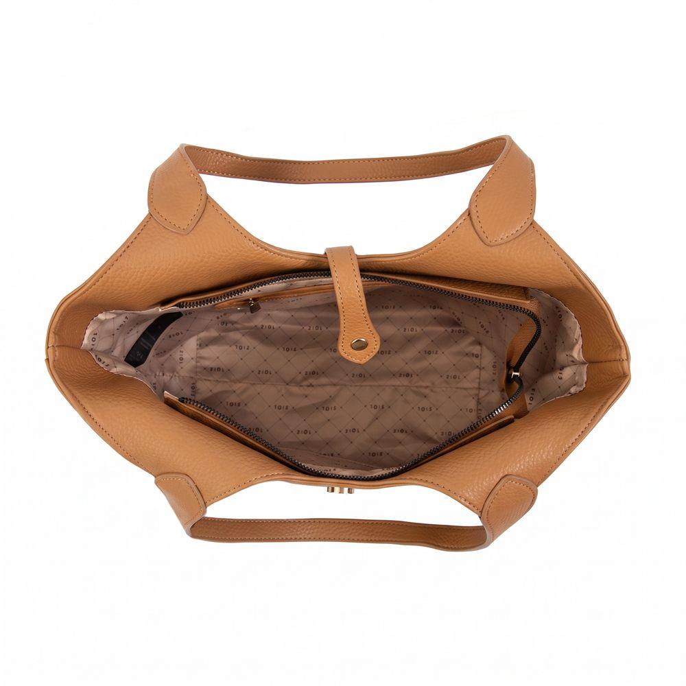Cartera tote carra camel-3